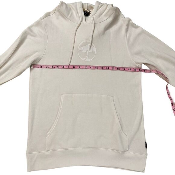 Arbor ~ Ivory pullover hoodie ~ longer length ~ Bamboo/Cotton blend ~ size M - Picture 4 of 11